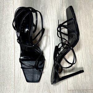 SCHUTZ Black Strappy Heels